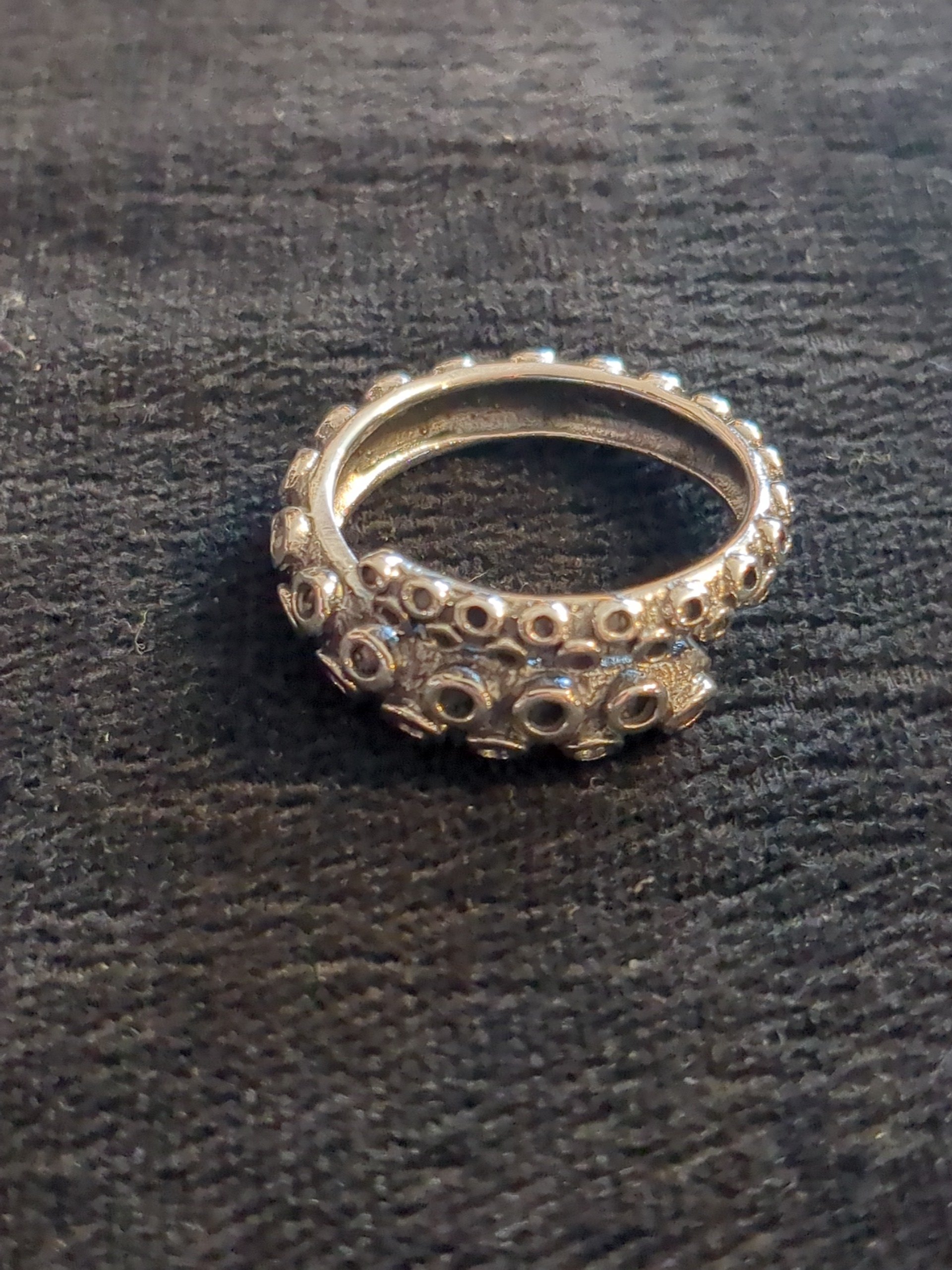 Silver tentacle ring