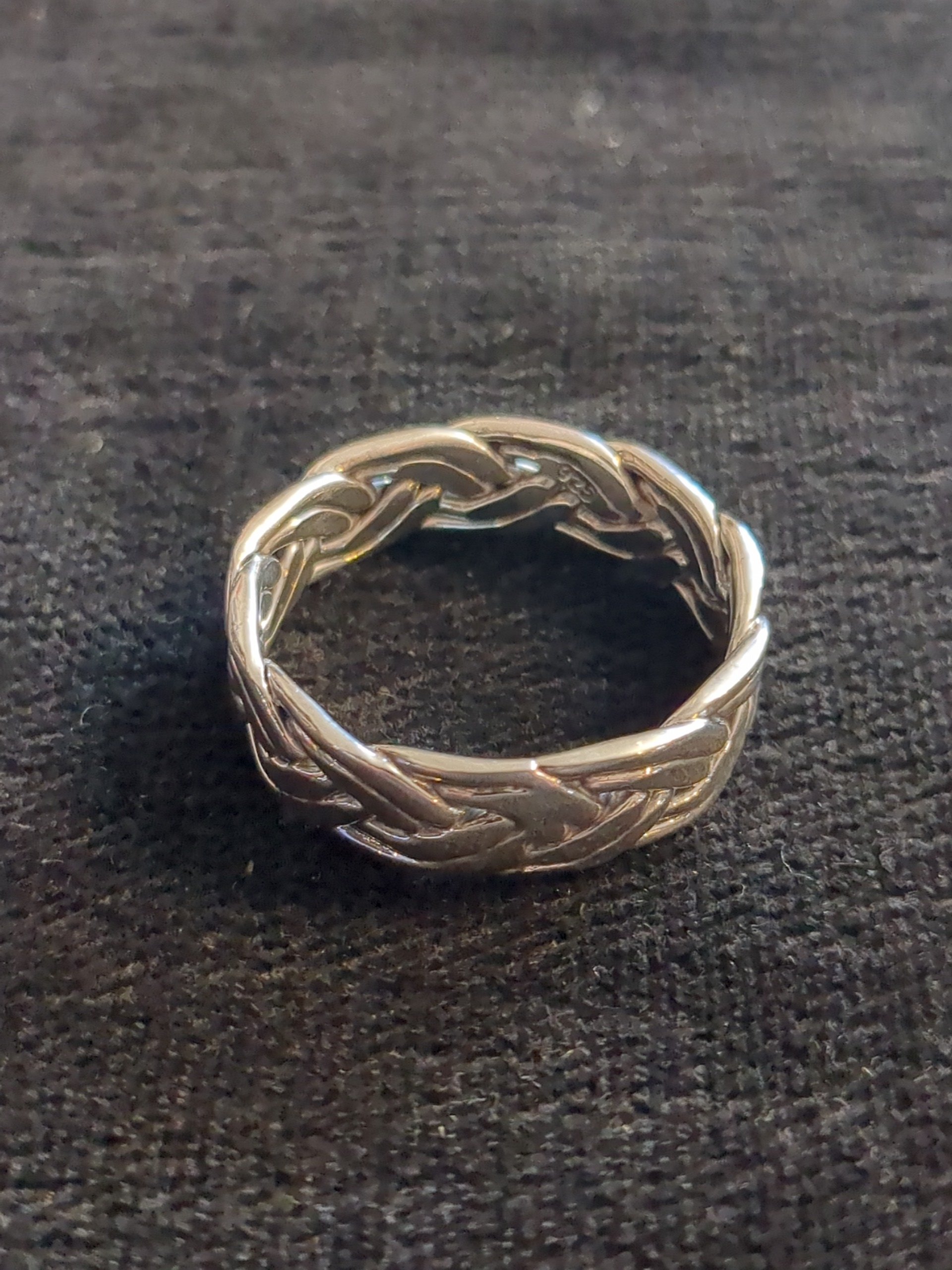 Silver double line plait