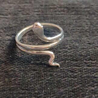 Silver wrap around snake ring