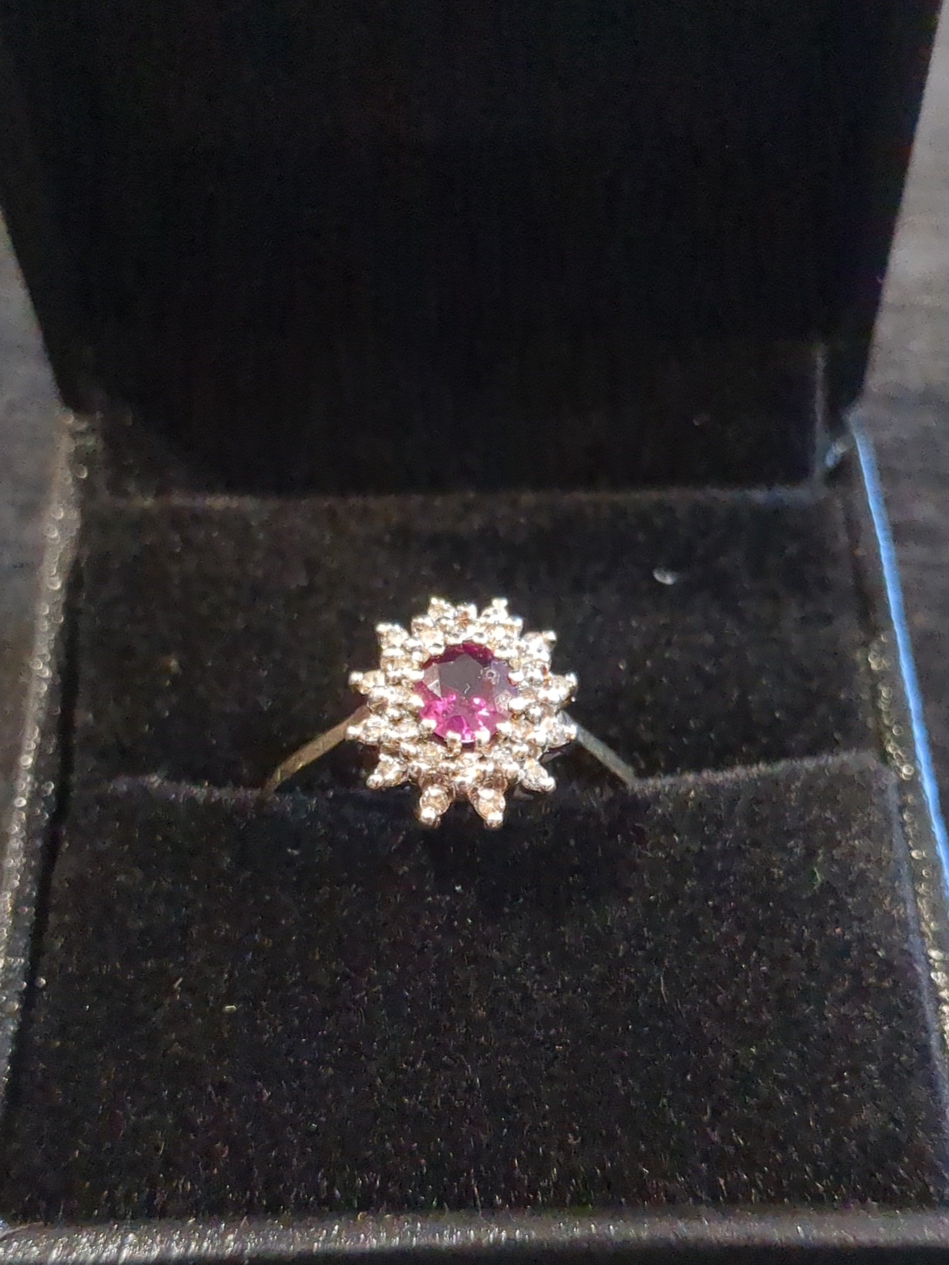 9ct Gold Ruby and diamond ring