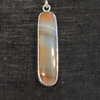 Silver Victorian Agate pendant