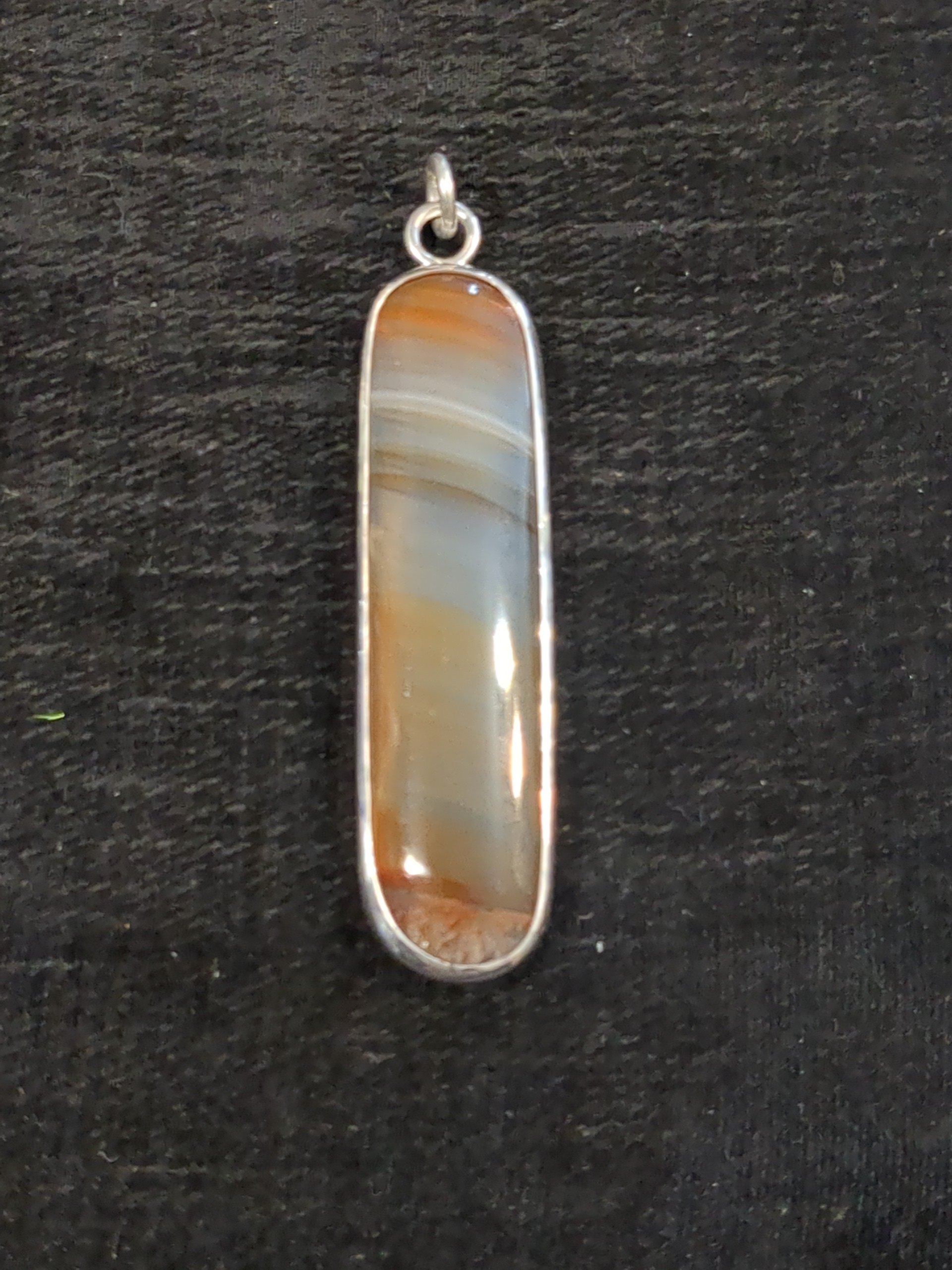 Silver Victorian Agate pendant