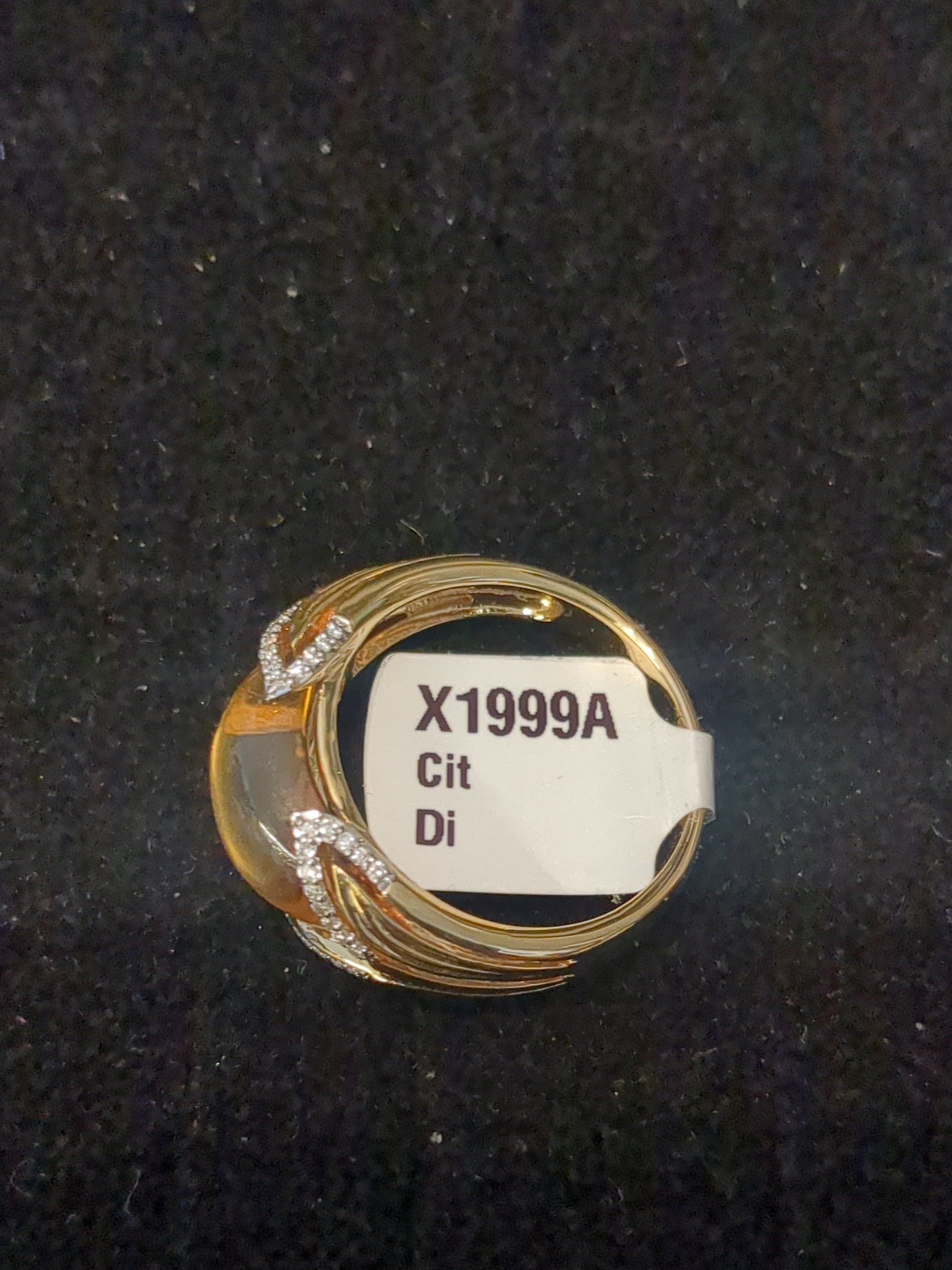 18ct gold citrine and diamond ring - Image 2