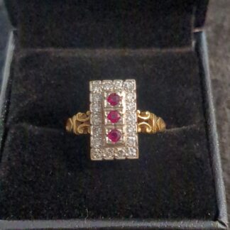 18ct Ruby and diamond ring