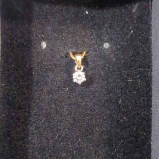 9ct gold diamond pendant