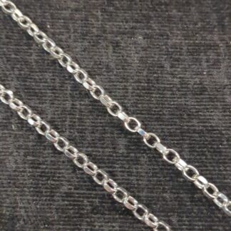 Silver faceted belcher chain 22"