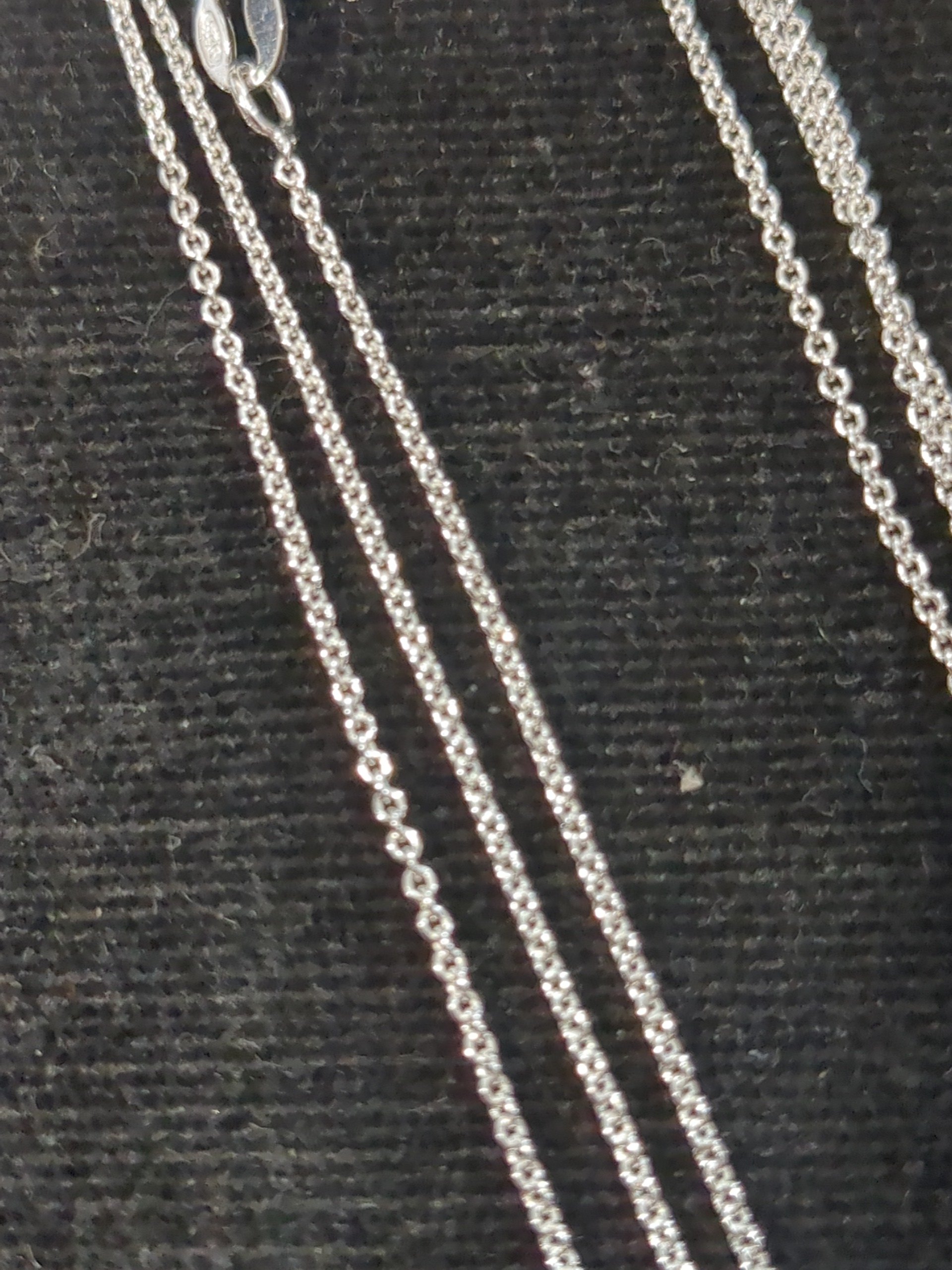 Silver rolo chain