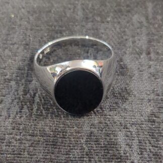 Silver Onyx signet ring