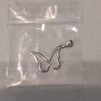 Silver butterfly pendant