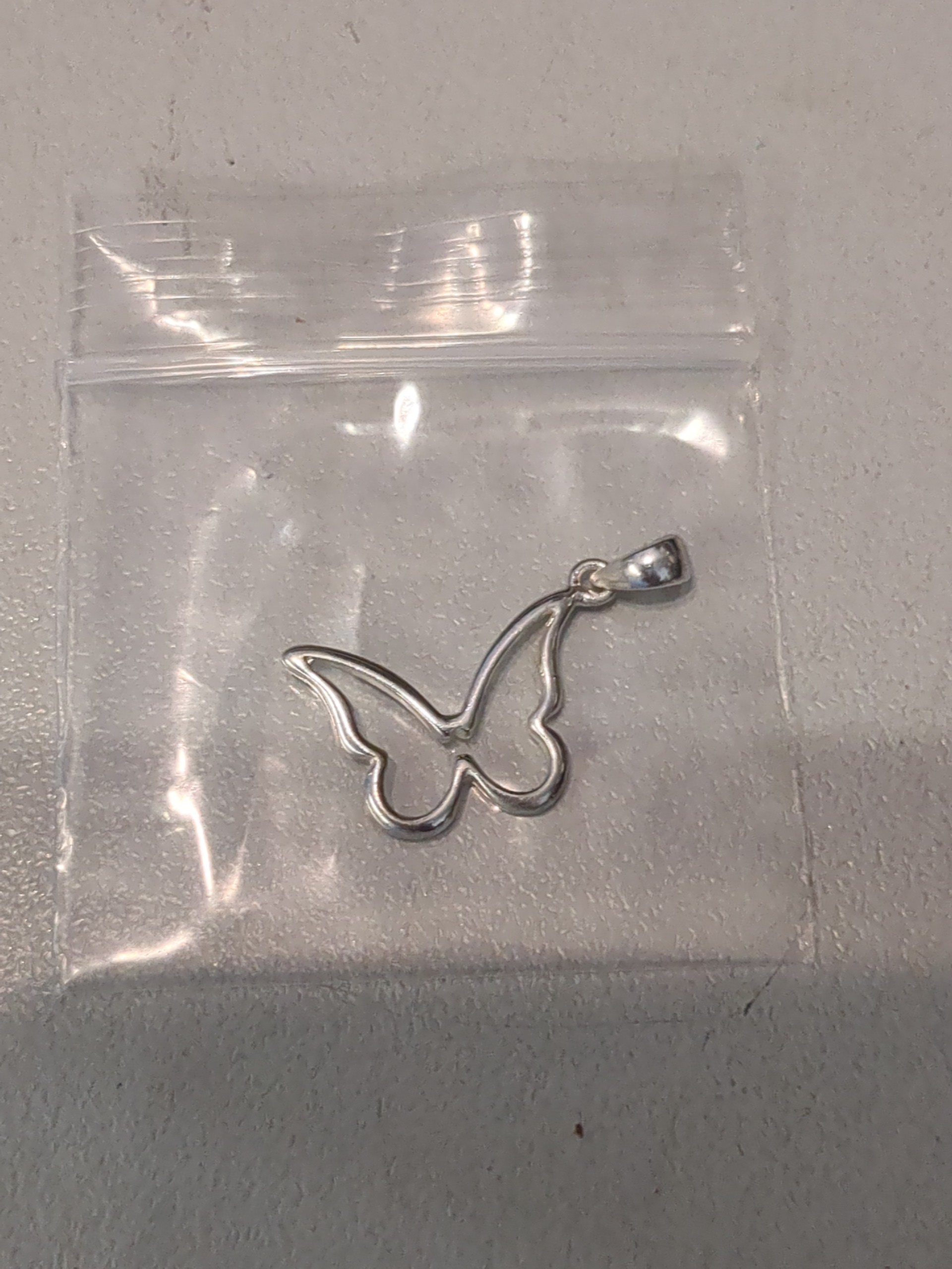 Silver butterfly pendant