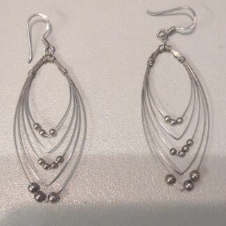 silver drop earrings