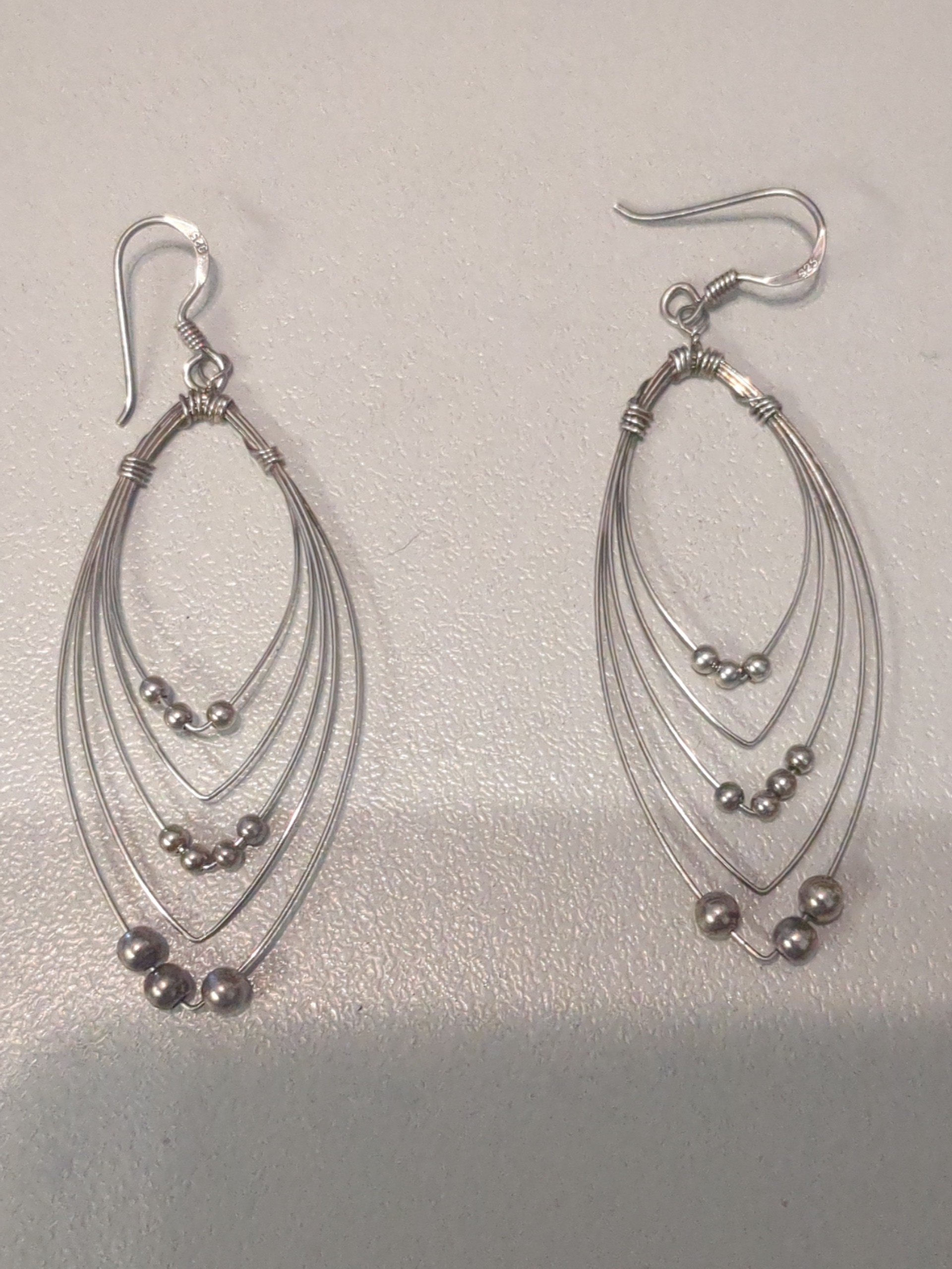 silver drop earrings