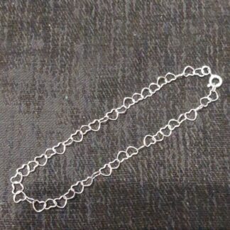 Silver hearts bracelet