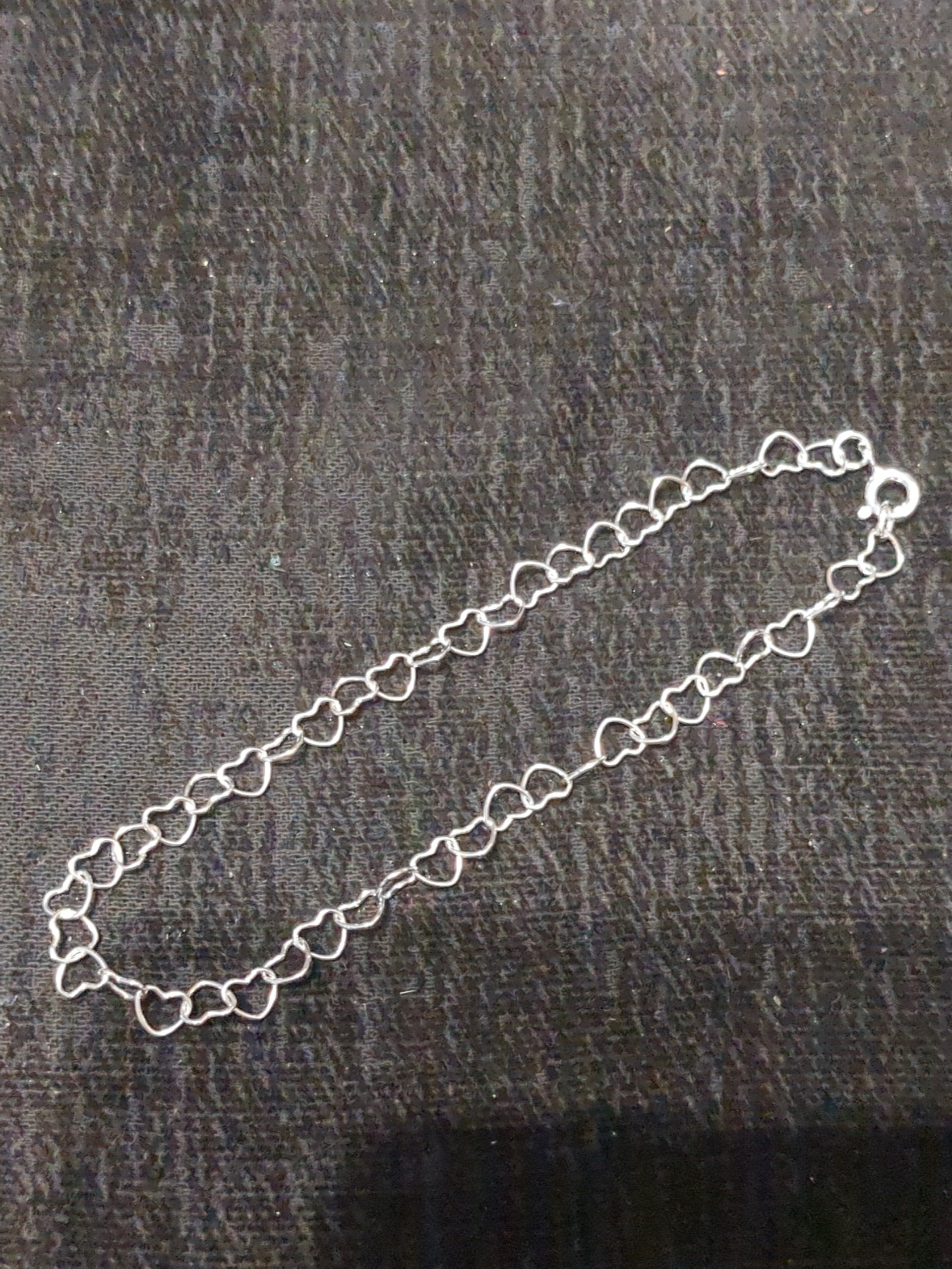 Silver hearts bracelet