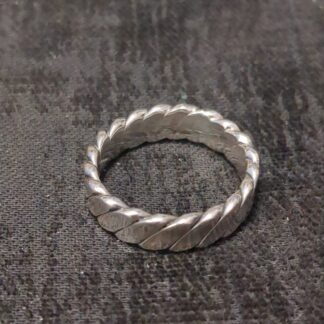 Silver twist ring
