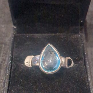 Silver Blue Bopaz Ring