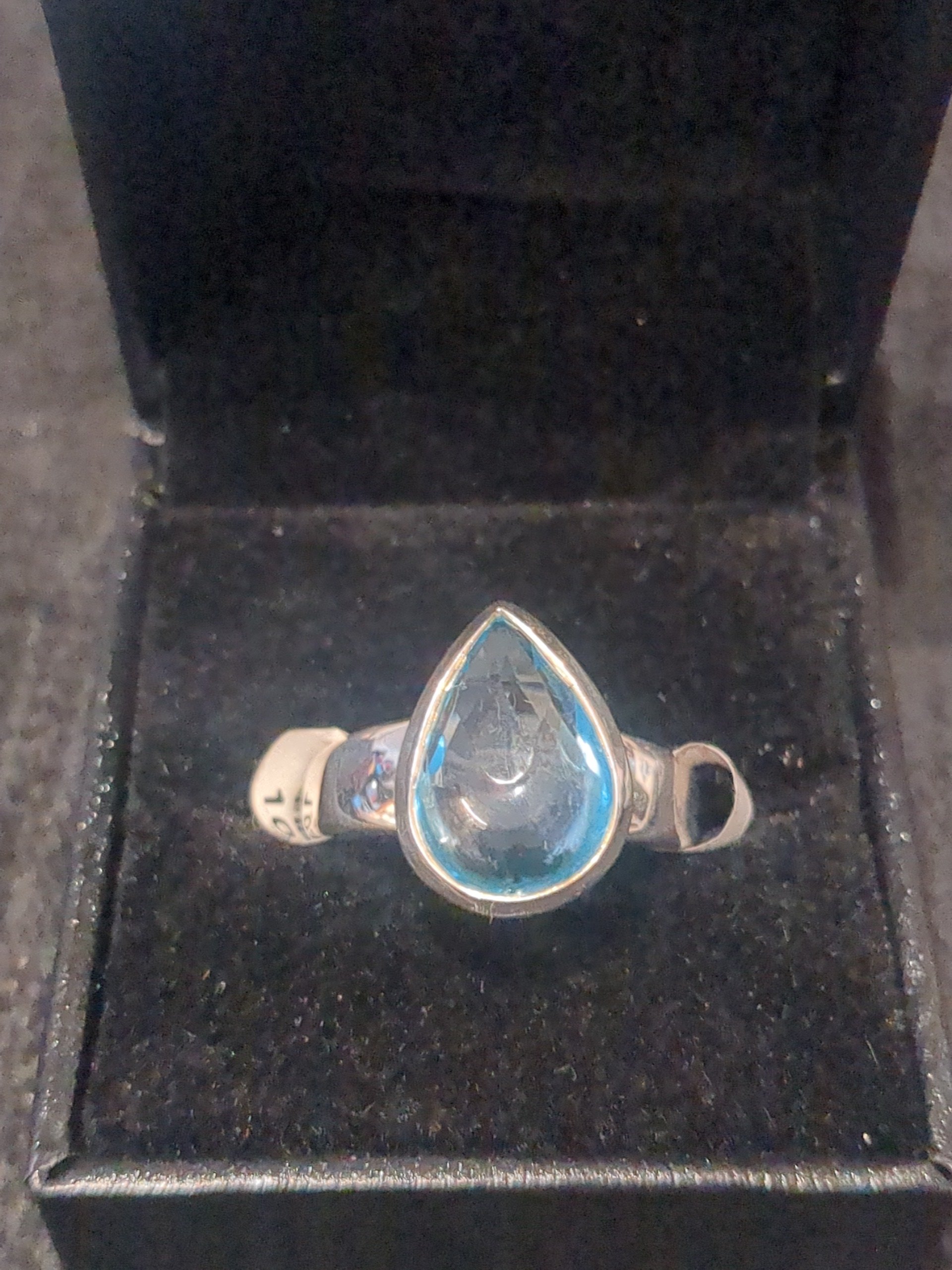 Silver Blue Bopaz Ring
