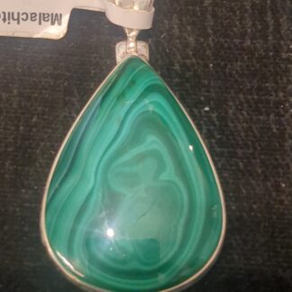 Silver Malachite Pendant
