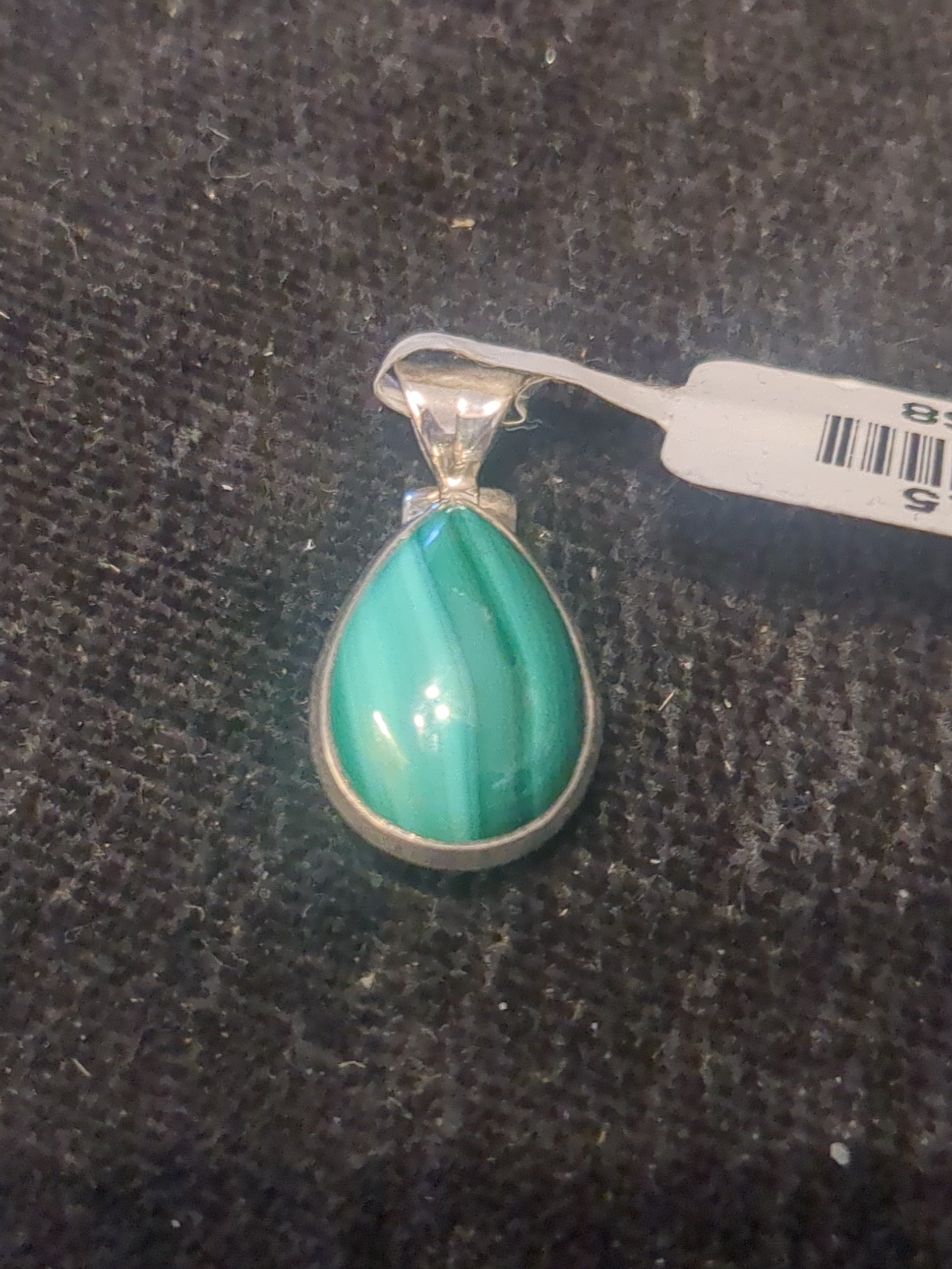 Silver Malachite Pendant