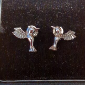 Silver bird studs