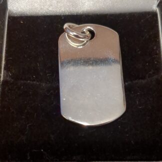 Silver tag pendant