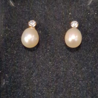 9ct cz and pearl