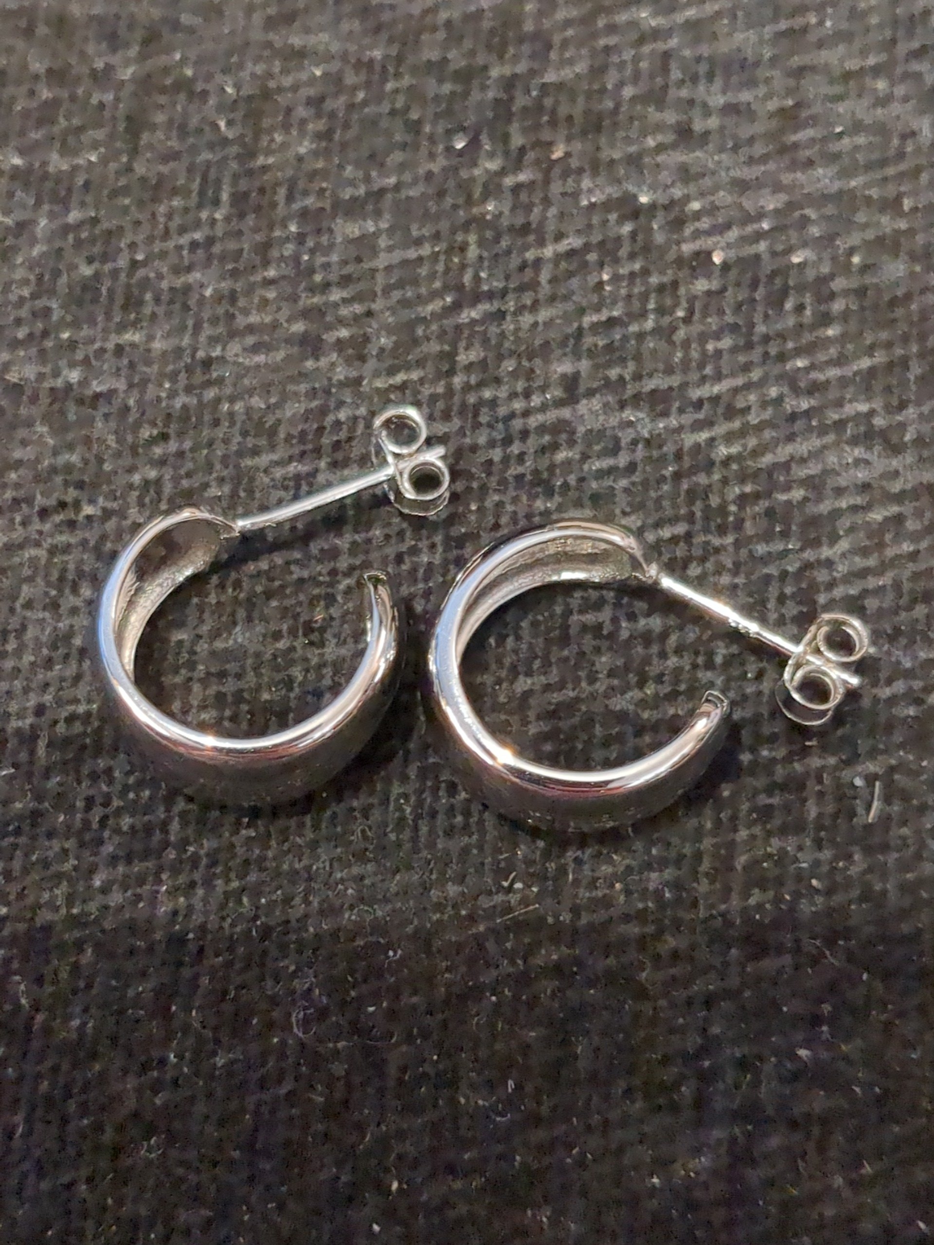 Silver 3/4 hope earrings
