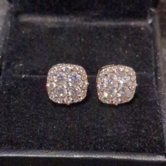 Silver cz stud earrings
