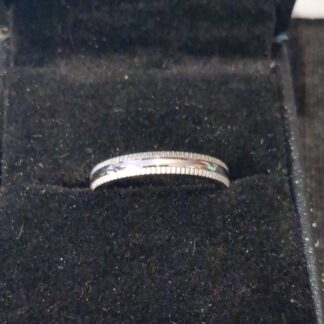 Silver 3mm mill grain wedding band