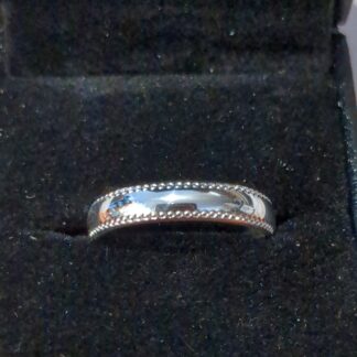 silver band 4mm mill grain